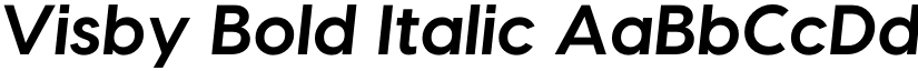Visby Bold Italic font