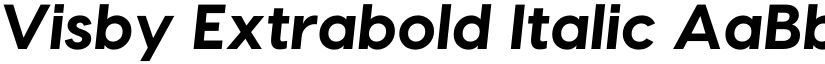 Visby Extrabold Italic font