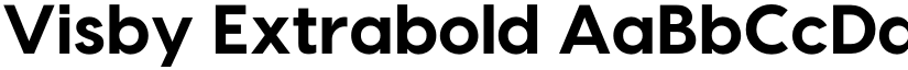 Visby Extrabold font