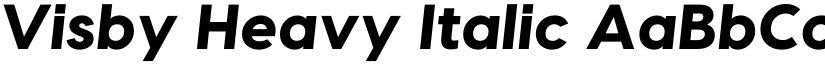 Visby Heavy Italic font