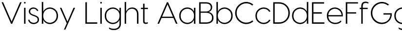 Visby Light font