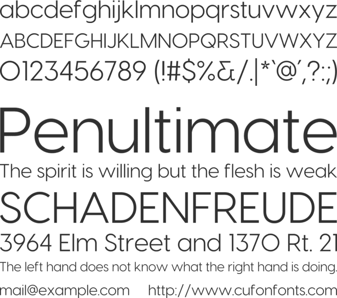 Visby font preview
