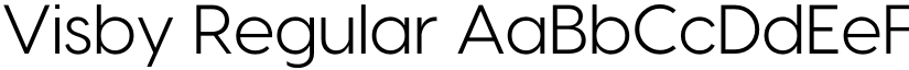 Visby Regular font