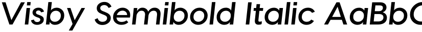 Visby Semibold Italic font