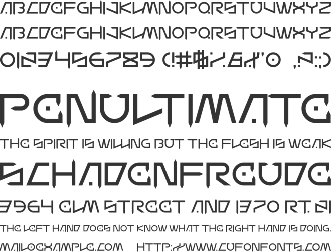 Wander Z font preview