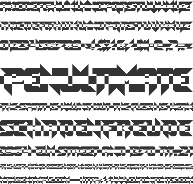 Toe the Line font preview