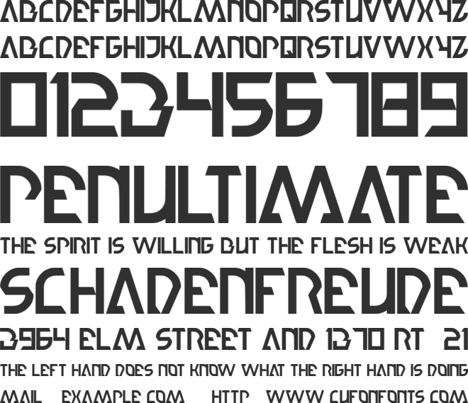 step forward font preview