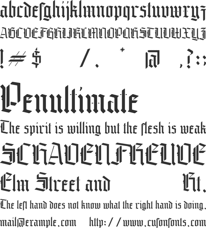 Fountencil DEMO font preview