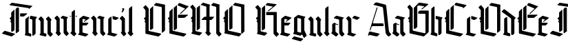 Fountencil DEMO Regular font
