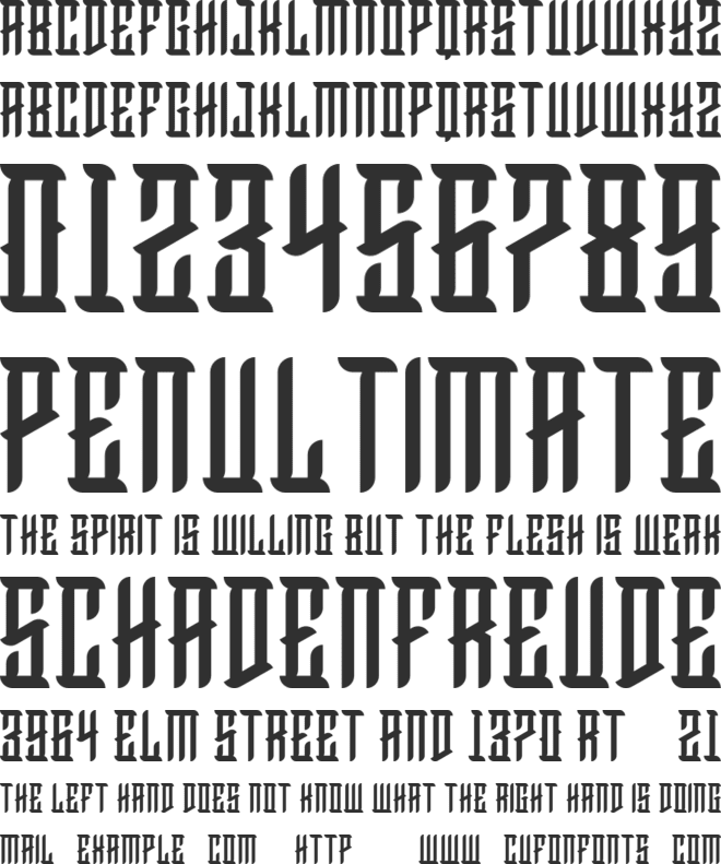 HawkClaw font preview