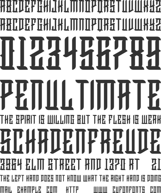 HawkClaw font preview