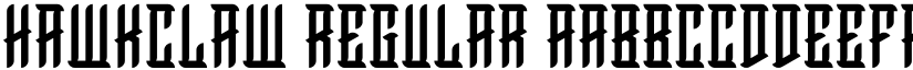 HawkClaw Regular font