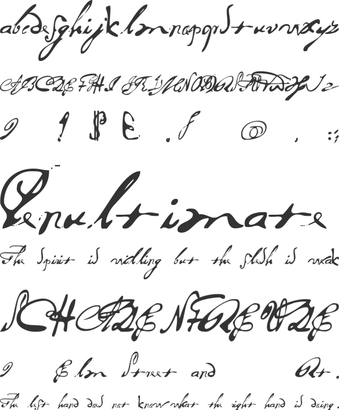 Portugues Arcaico Lectura font preview