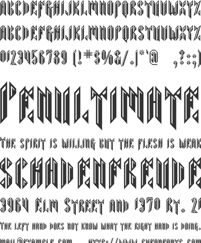 Sarcophagus font preview