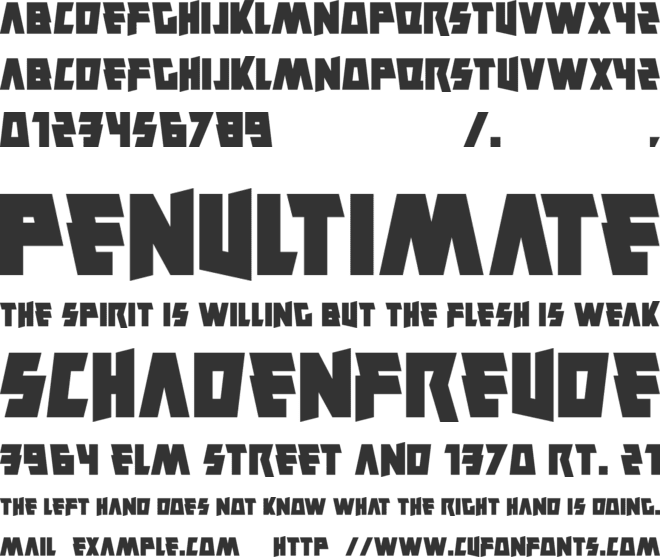 Savantism font preview