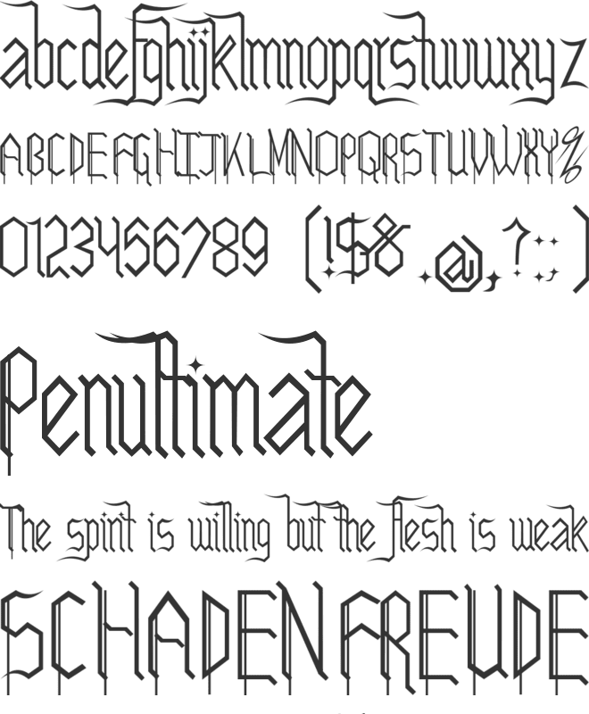 Leteske font preview