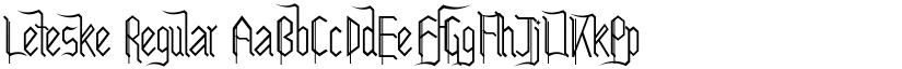 Leteske Regular font