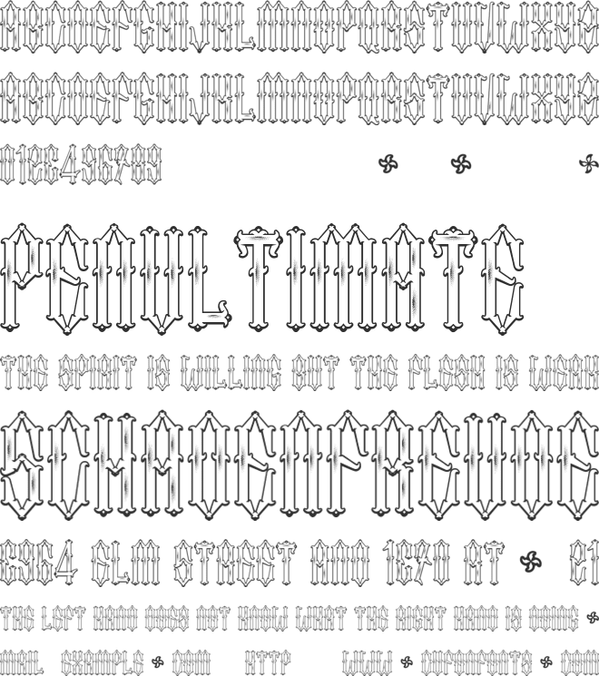 Two Fingers King font preview