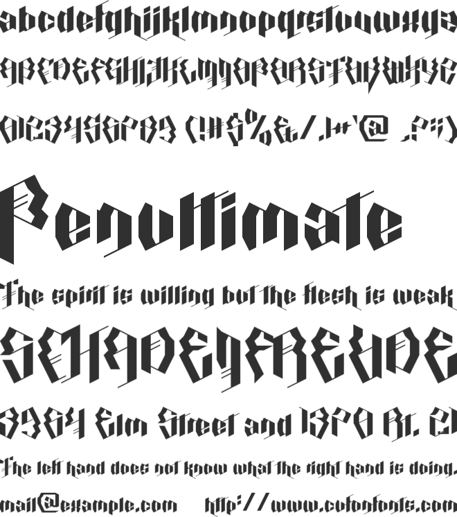 Calligraphy Aquiver font preview