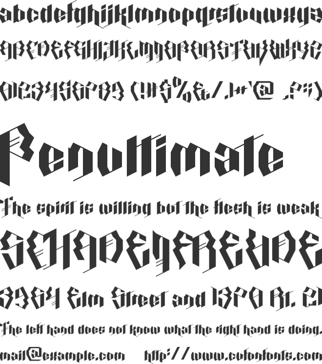 Calligraphy Aquiver font preview