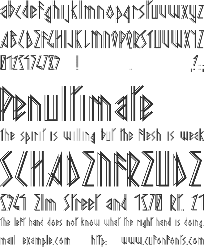 Pagan Winter font preview