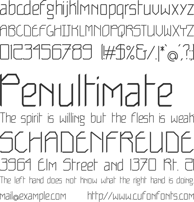 Belight font preview