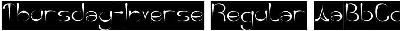 Thursday-Inverse Regular font