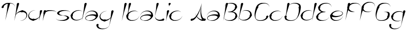 Thursday Italic font