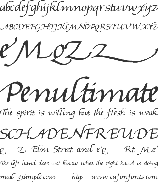 Gourdie Handwriting font preview