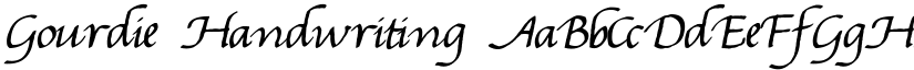 Gourdie Handwriting font