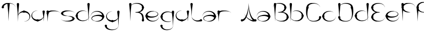 Thursday Regular font