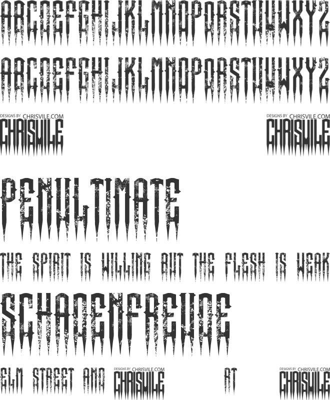 XSpiked font preview