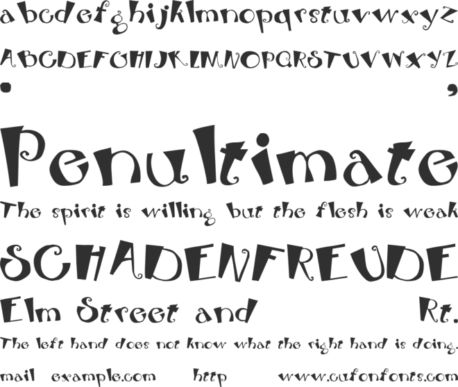 Beebop font preview