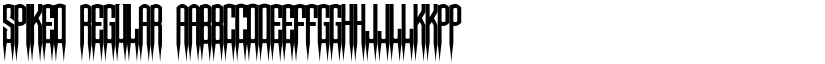 Spiked Regular font