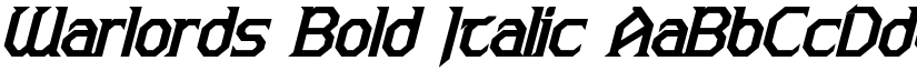 Warlords Bold Italic font