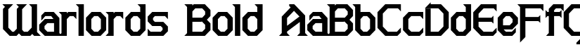 Warlords Bold font