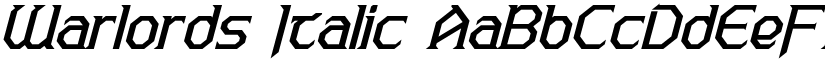 Warlords Italic font