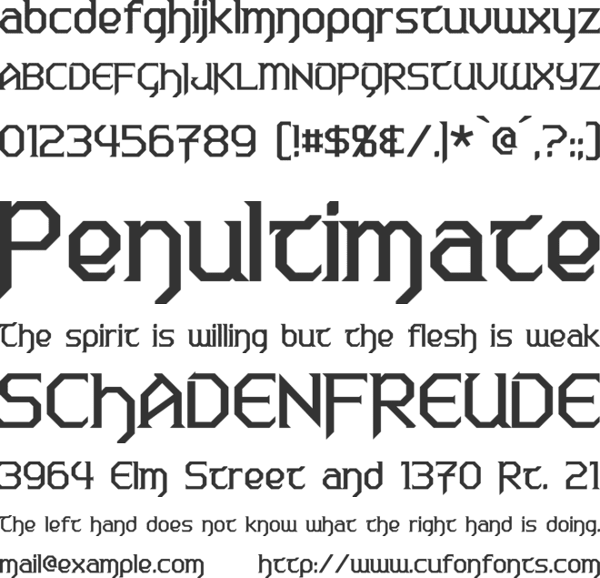 Warlords font preview