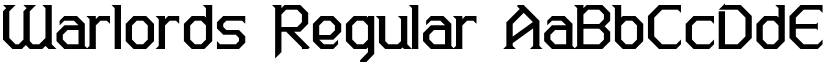 Warlords Regular font
