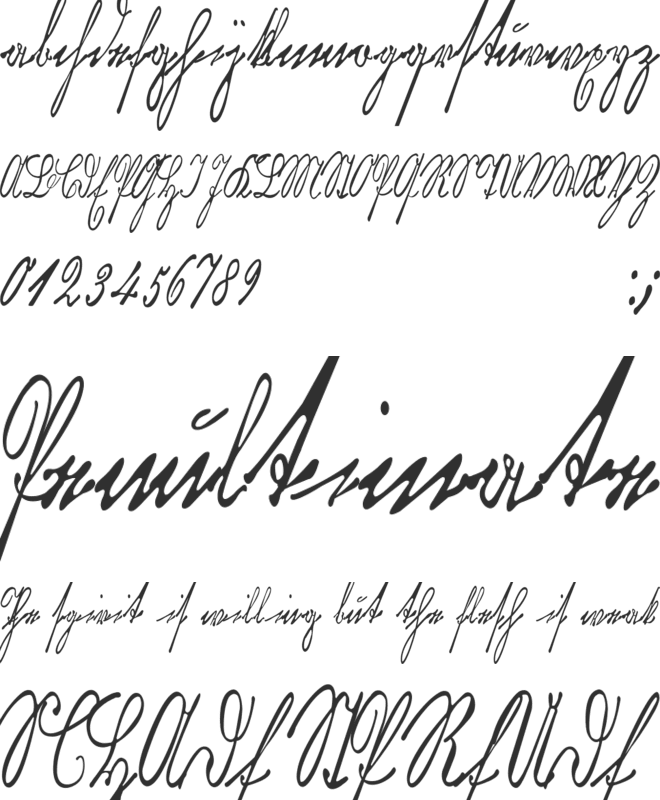 Kurrent Kupferstich Thin font preview