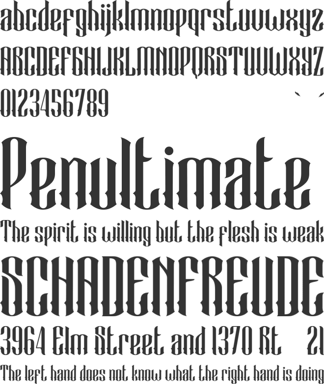 Black Cameo Demo font preview