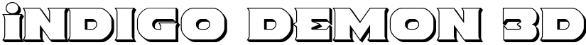 Indigo Demon 3D Regular font