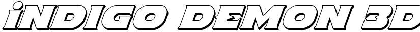 Indigo Demon 3D Italic Italic font