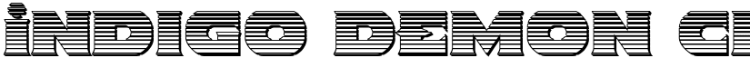 Indigo Demon Chrome Regular font