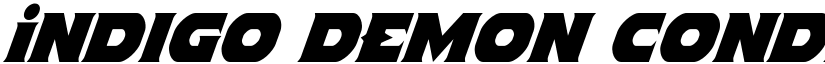Indigo Demon Condensed Italic Condensed Italic font