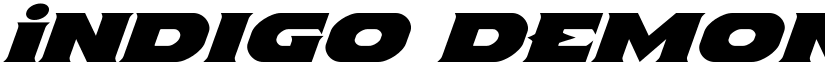 Indigo Demon Expanded Italic Expanded Italic font