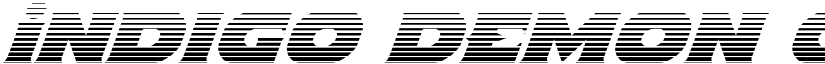 Indigo Demon Gradient Italic Italic font