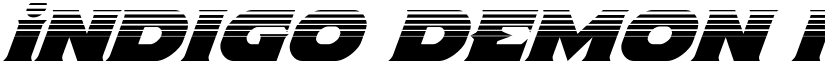 Indigo Demon Halftone Italic Italic font