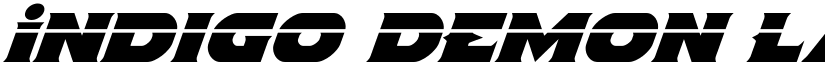 Indigo Demon Laser Italic Italic font