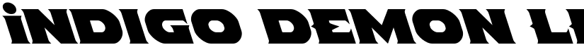 Indigo Demon Leftalic Italic font